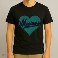Retro Mariners Nickname Vintage Mariners Heart T-Shirt thumb 3
