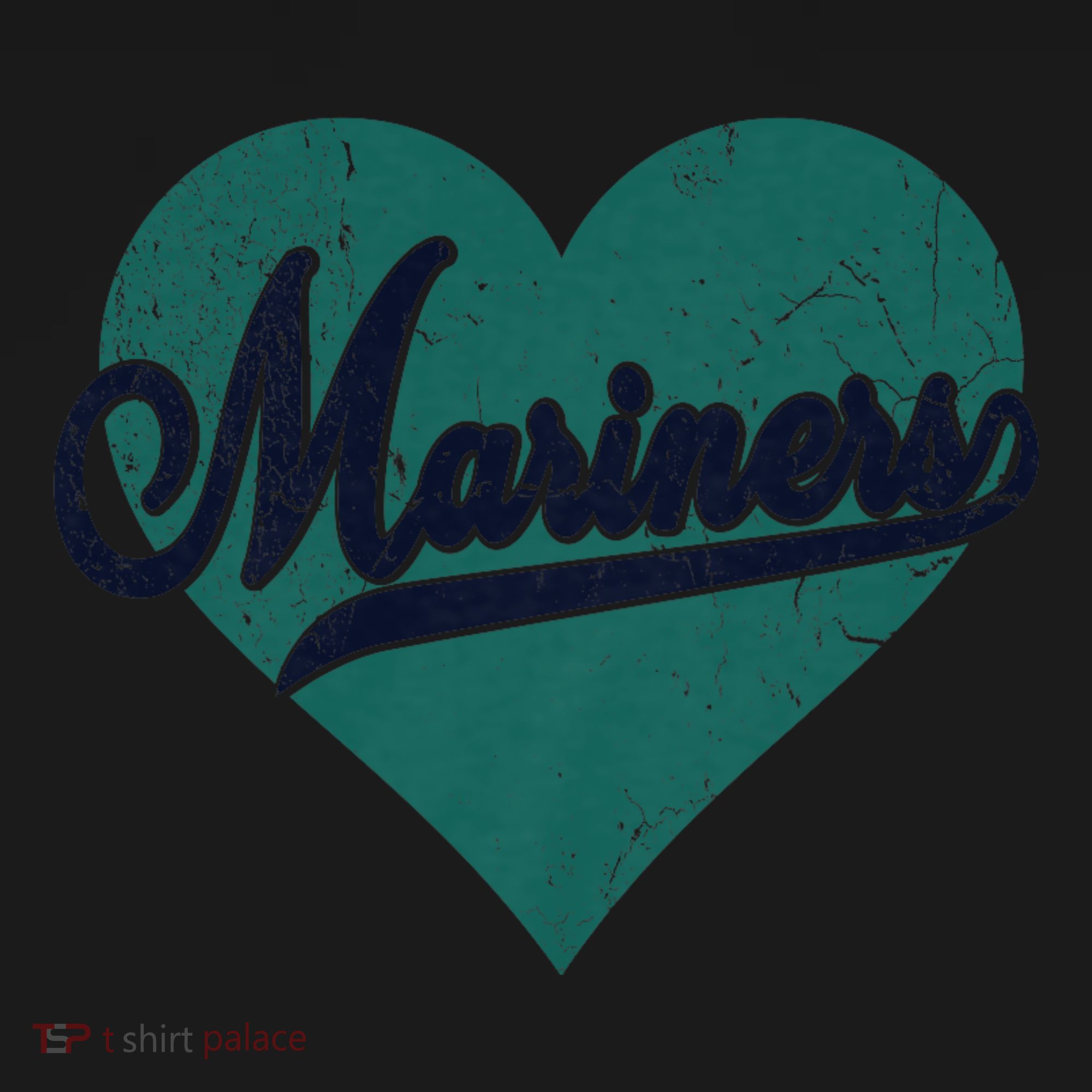 Retro Mariners Nickname Vintage Mariners Heart T-Shirt