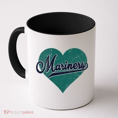 Retro Mariners Nickname Vintage Mariners Heart Coffee Mug