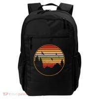 Retro Mountain Nature Sunset Backpack thumb 0