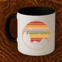 Retro Mountain Nature Sunset Coffee Mug thumb 2