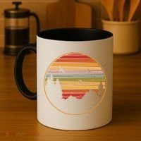 Retro Mountain Nature Sunset Coffee Mug thumb 4