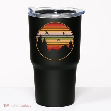 Retro Mountain Nature Sunset Tumbler