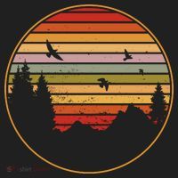 Retro Mountain Nature Sunset Tumbler thumb 3