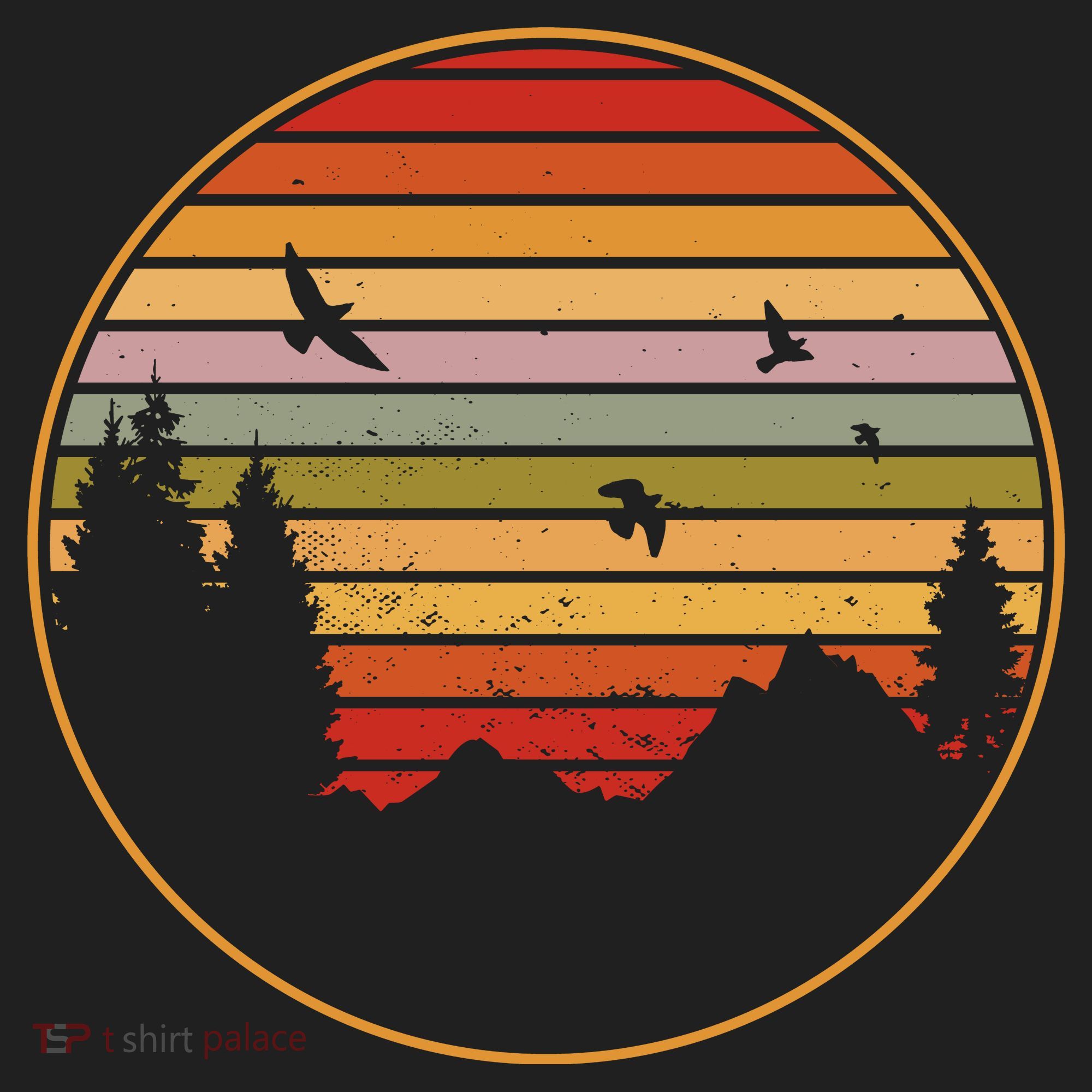Retro Mountain Nature Sunset Tumbler