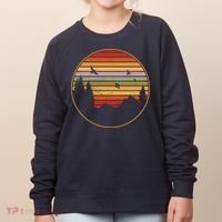 Retro Mountain Nature Sunset Women's Sweatshirt thumb 0