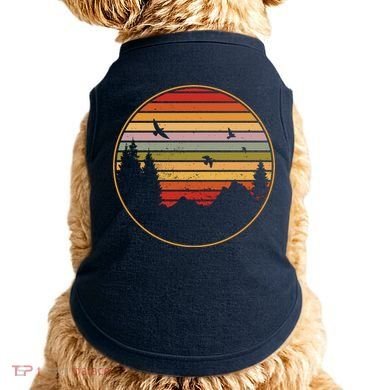 Retro Mountain Nature Sunset Doggie Tank