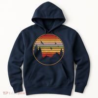 Retro Mountain Nature Sunset Hoodie thumb 0