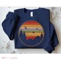 Retro Mountain Nature Sunset Sweatshirt thumb 2