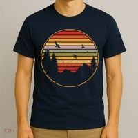 Retro Mountain Nature Sunset T-Shirt thumb 3