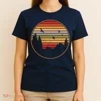 Retro Mountain Nature Sunset T-Shirt thumb 4