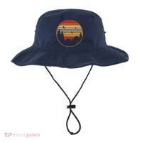 Retro Mountain Nature Sunset Bucket Hat thumb 0