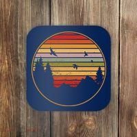 Retro Mountain Nature Sunset Coaster thumb 0