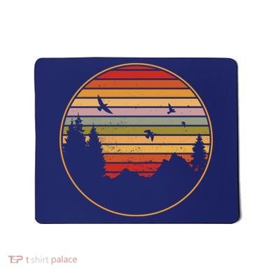 Retro Mountain Nature Sunset Mousepad