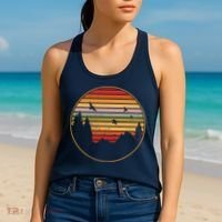 Retro Mountain Nature Sunset Women's Tank Top thumb 2
