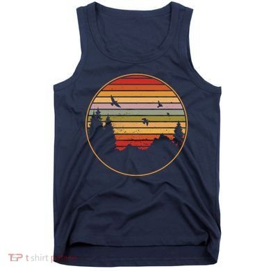 Retro Mountain Nature Sunset Tank Top