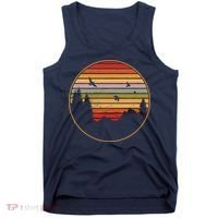 Retro Mountain Nature Sunset Tank Top thumb 0