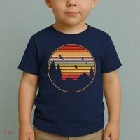 Retro Mountain Nature Sunset Toddler T-Shirt thumb 2