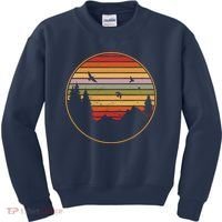 Retro Mountain Nature Sunset Kids Sweatshirt thumb 0