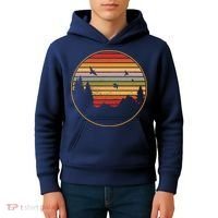 Retro Mountain Nature Sunset Kids Hoodie thumb 4