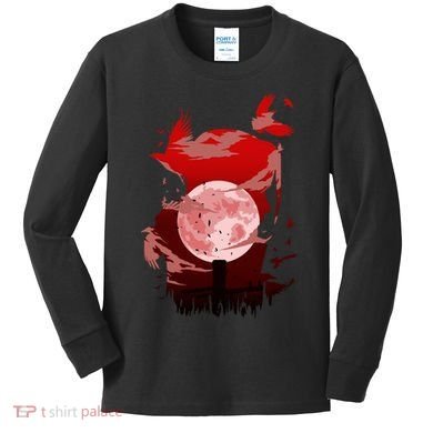 Red Moon Ninja Kids Long Sleeve Shirt