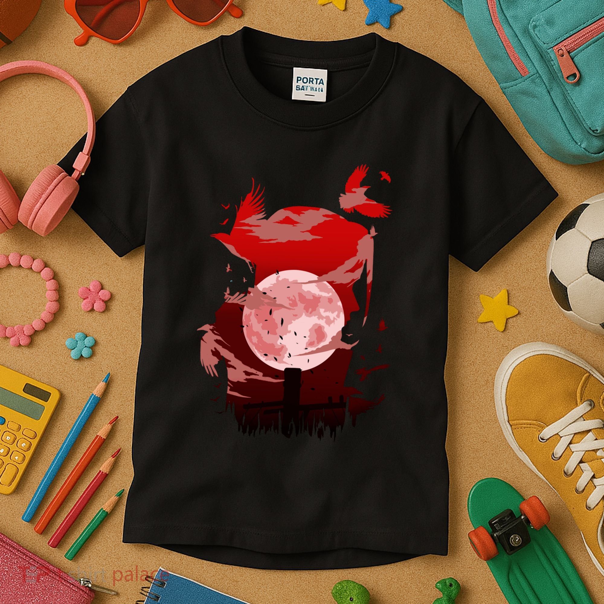 Red Moon Ninja Kids T-Shirt