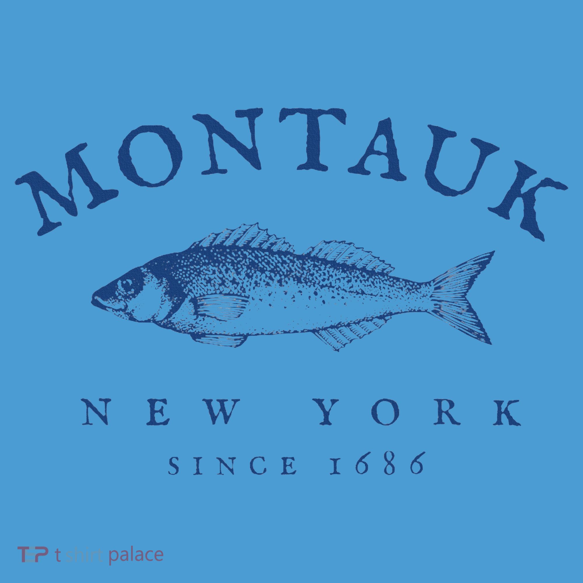 Retro Montauk New York Fishing Tie Dye Hoodie