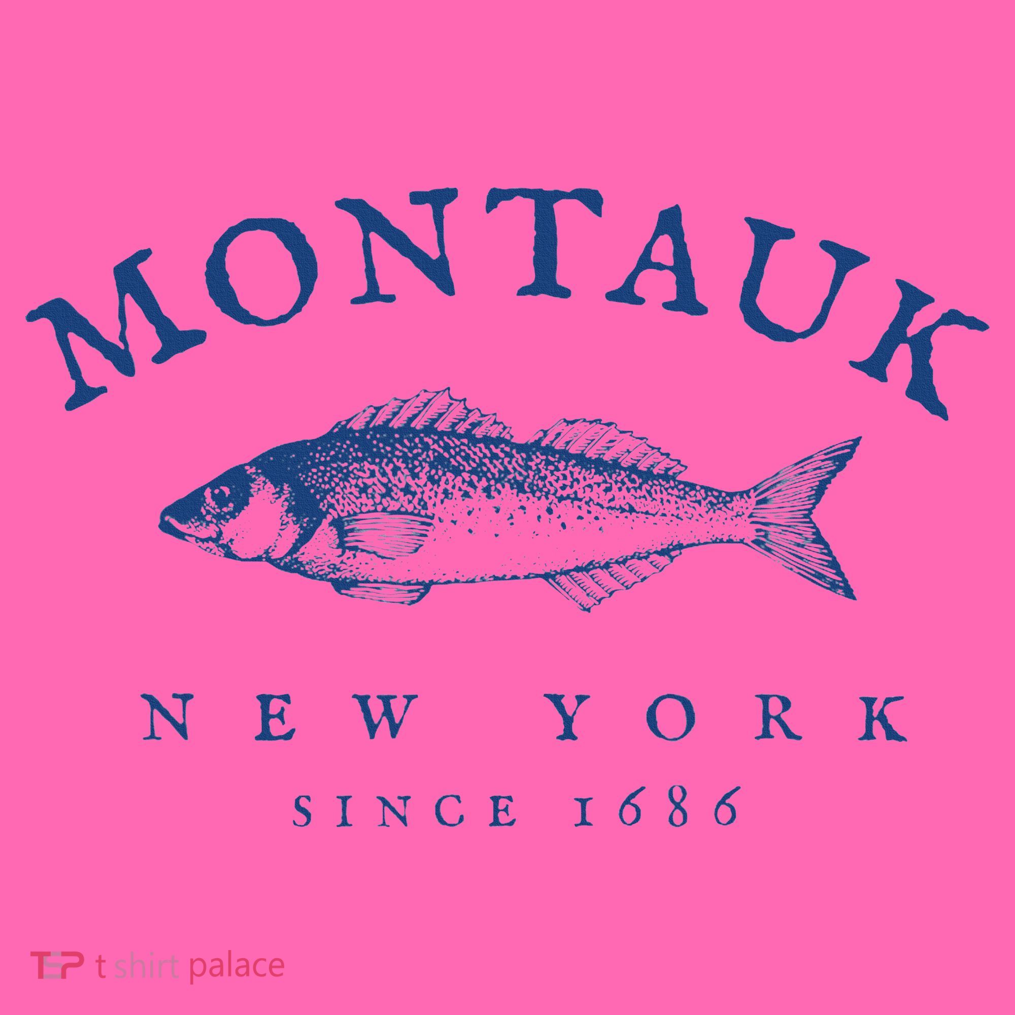 Retro Montauk New York Fishing Stripe Pom Pom Beanie