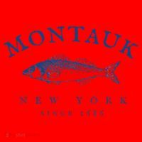Retro Montauk New York Fishing Santa Hat thumb 1