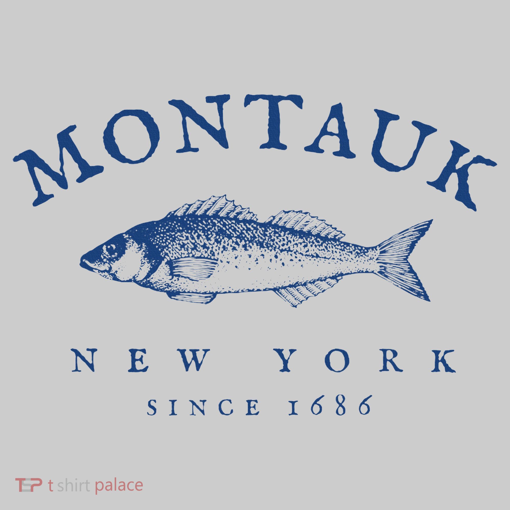 Retro Montauk New York Fishing Kids Tie-Dye T-Shirt