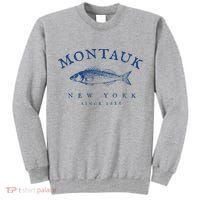 Retro Montauk New York Fishing Tall Sweatshirt thumb 0