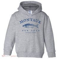 Retro Montauk New York Fishing Toddler Hoodie thumb 0