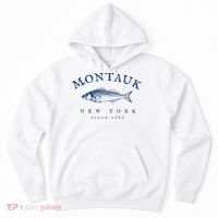 Retro Montauk New York Fishing Hoodie thumb 0