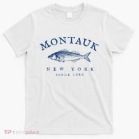 Retro Montauk New York Fishing T-Shirt thumb 0