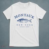 Retro Montauk New York Fishing T-Shirt thumb 5