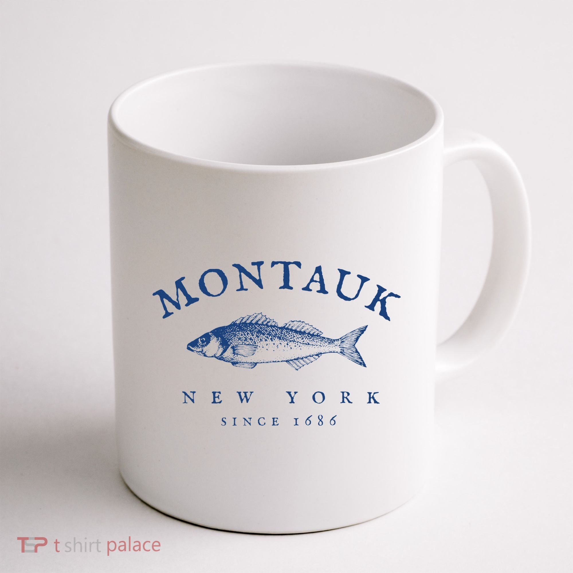 Retro Montauk New York Fishing Coffee Mug