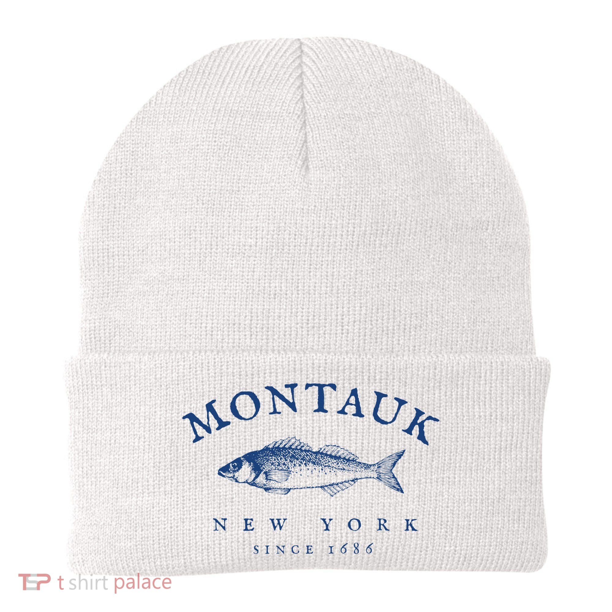 Retro Montauk New York Fishing Beanie