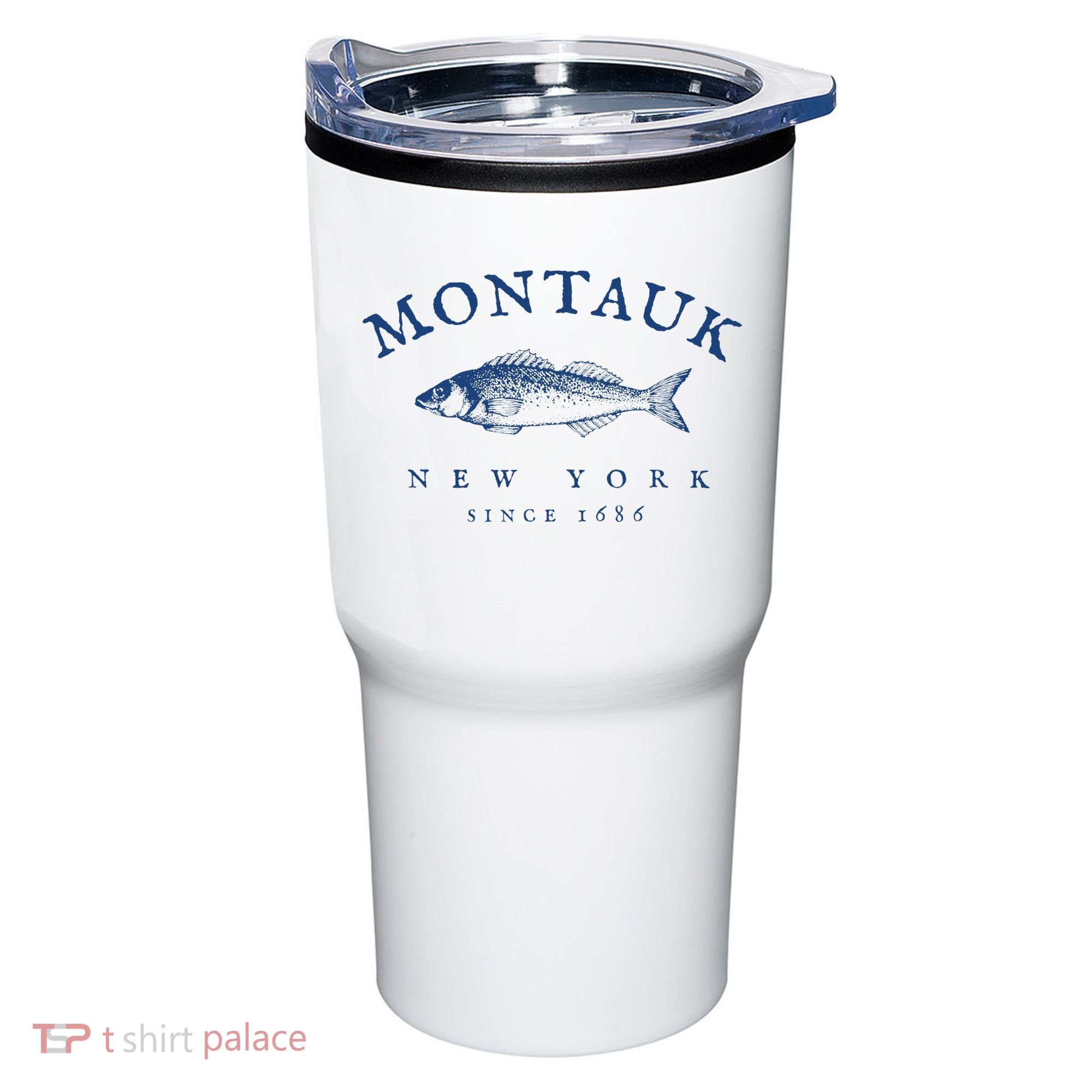 Retro Montauk New York Fishing Tumbler
