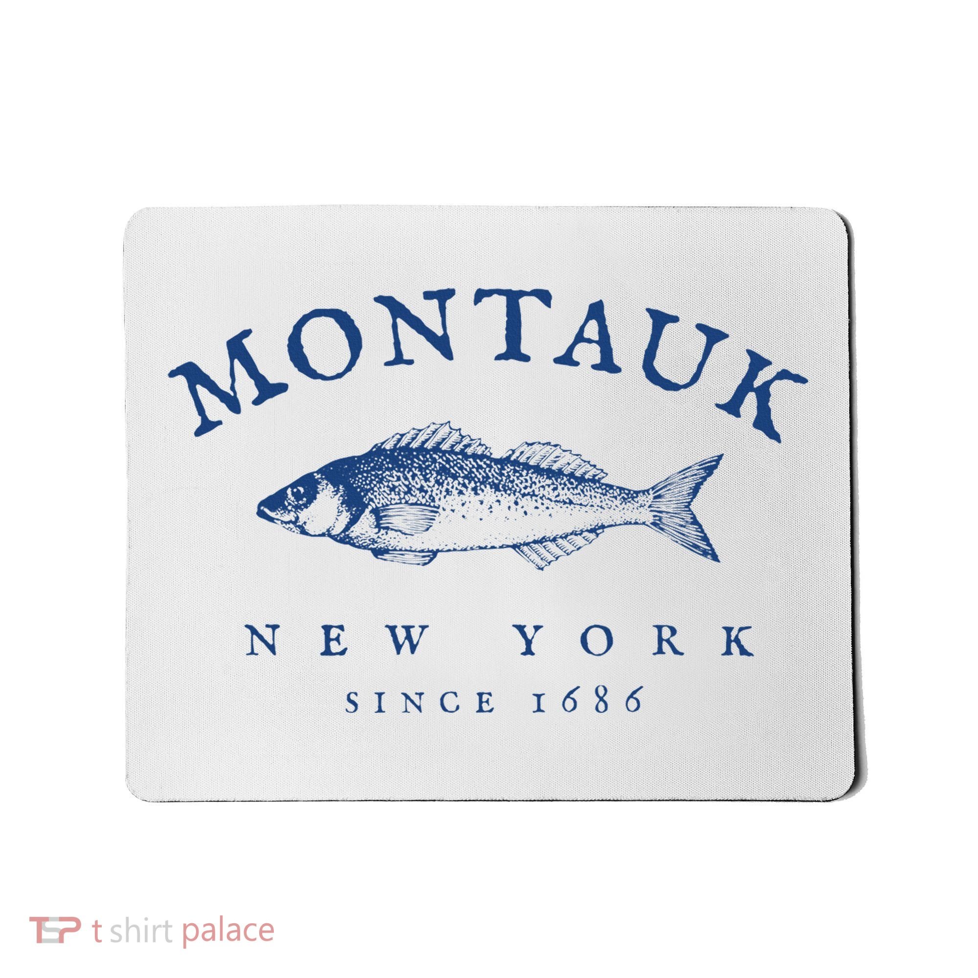 Retro Montauk New York Fishing Mousepad
