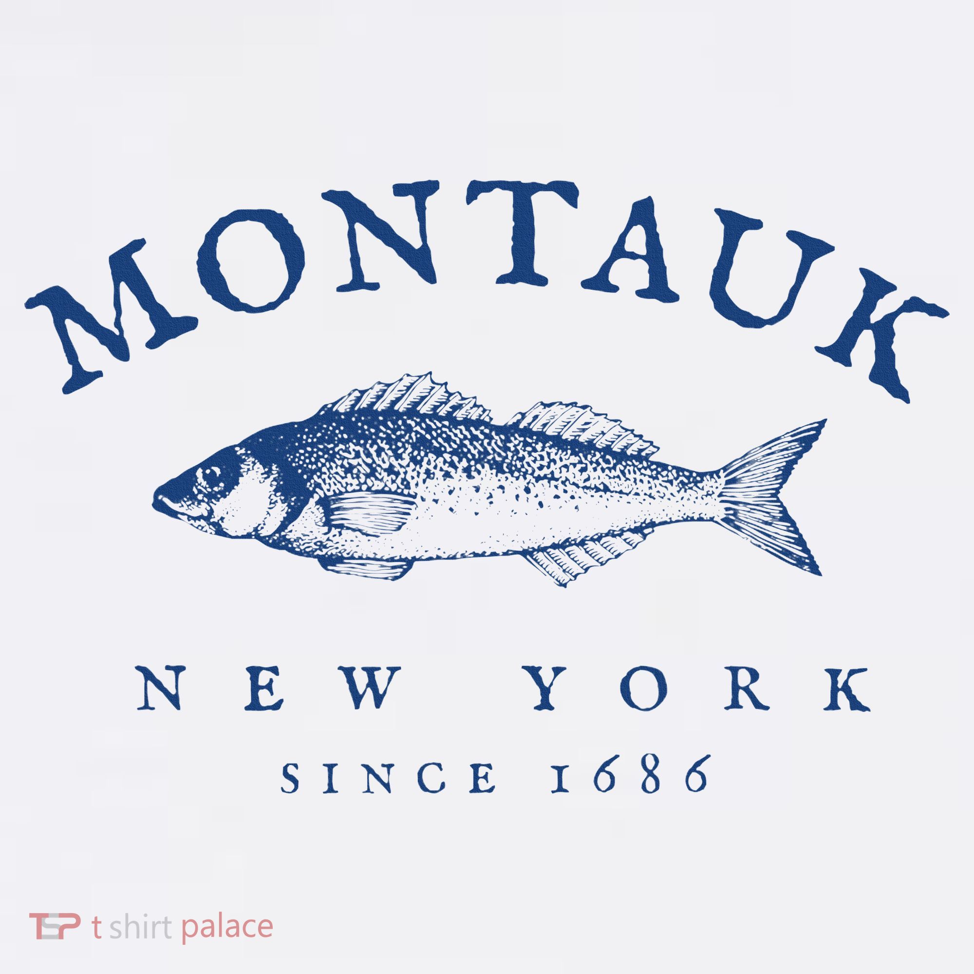 Retro Montauk New York Fishing Tall Hoodie