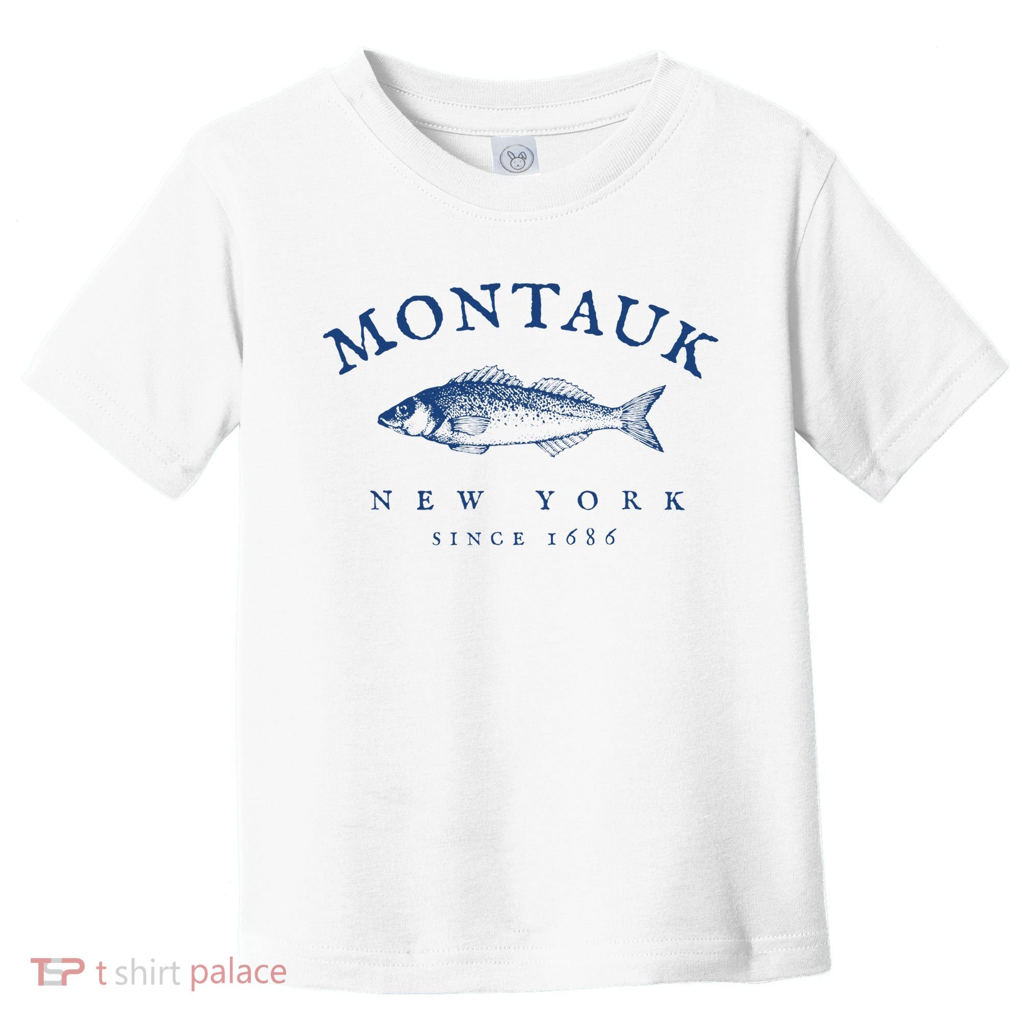 Retro Montauk New York Fishing Toddler T-Shirt
