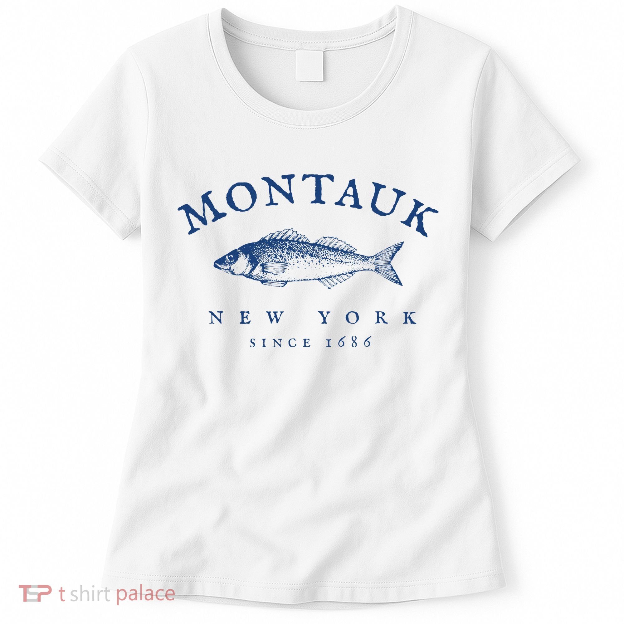Retro Montauk New York Fishing Women's T-Shirt