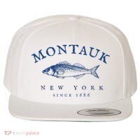 Retro Montauk New York Fishing Wool Snapback Cap thumb 0