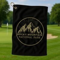 Rocky Mountain National Park Cool Rocky Mountain Golf Towel thumb 1