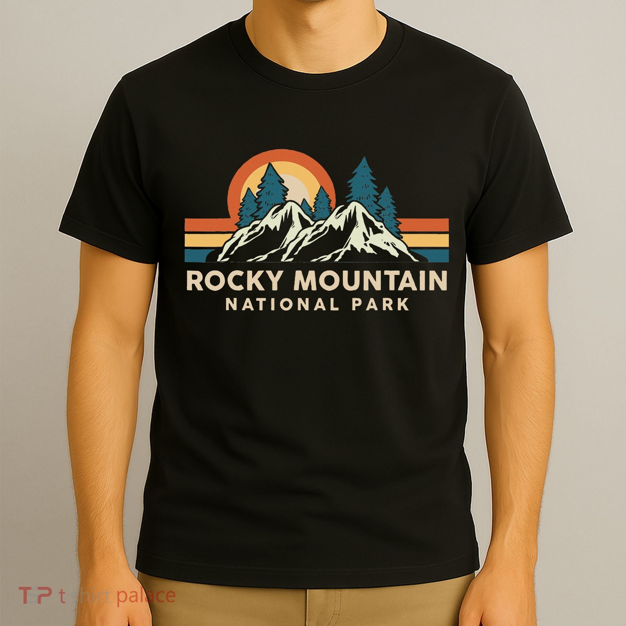 Rocky Mountain National Park Colorado Hiking Souvenir Retro T-Shirt