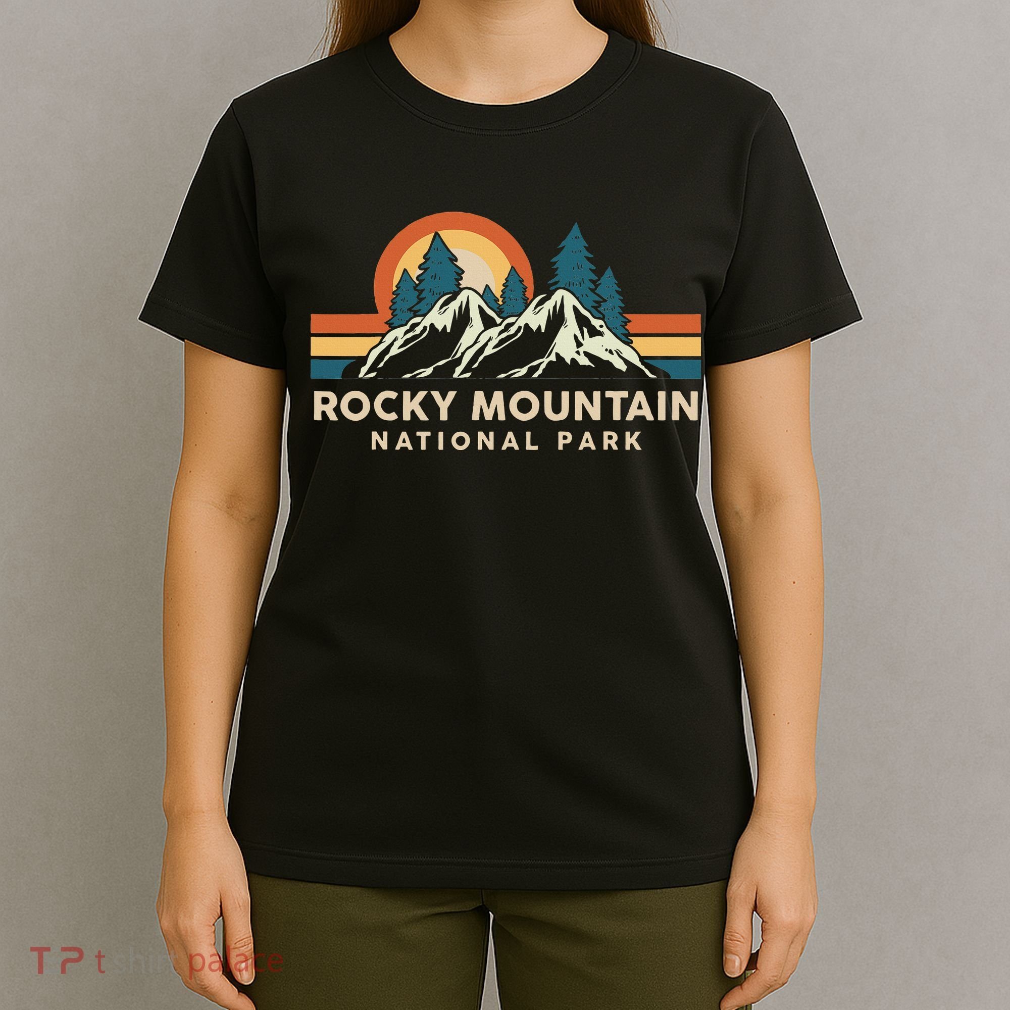 Rocky Mountain National Park Colorado Hiking Souvenir Retro T-Shirt
