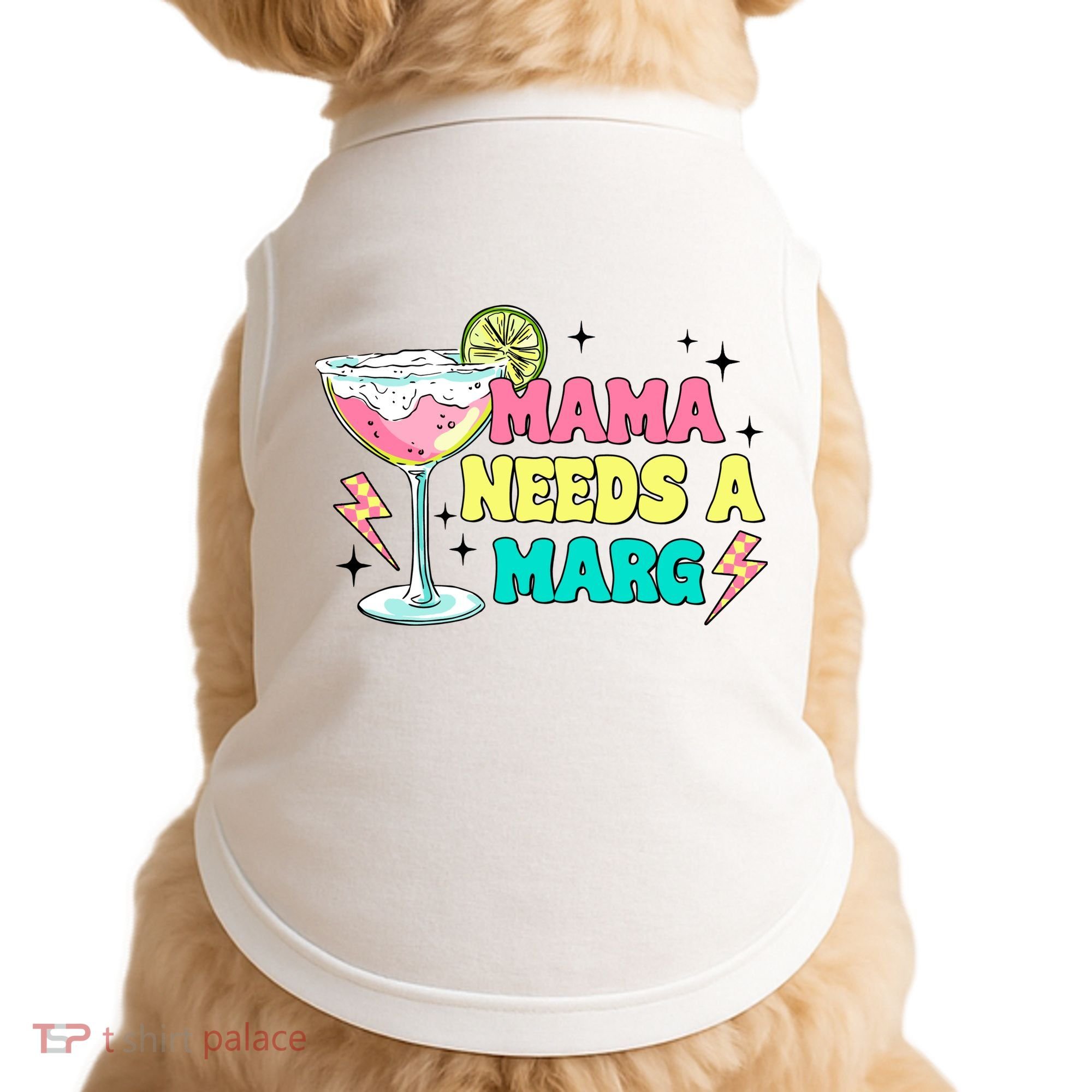 Retro Mama Needs A Marg Margarita Doggie Tank