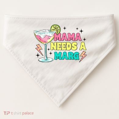 Retro Mama Needs A Marg Margarita USA-Made Doggie Bandana