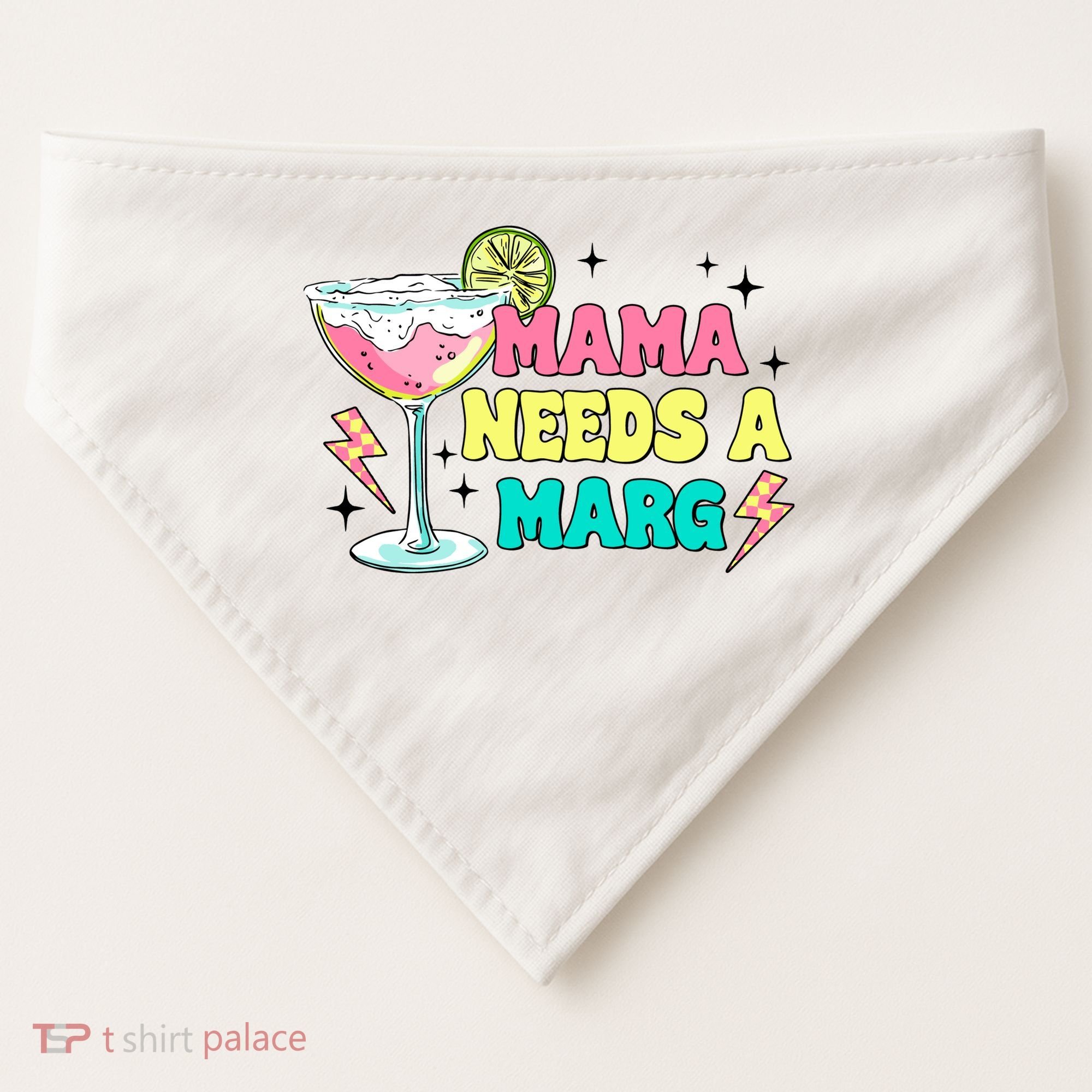 Retro Mama Needs A Marg Margarita USA-Made Doggie Bandana