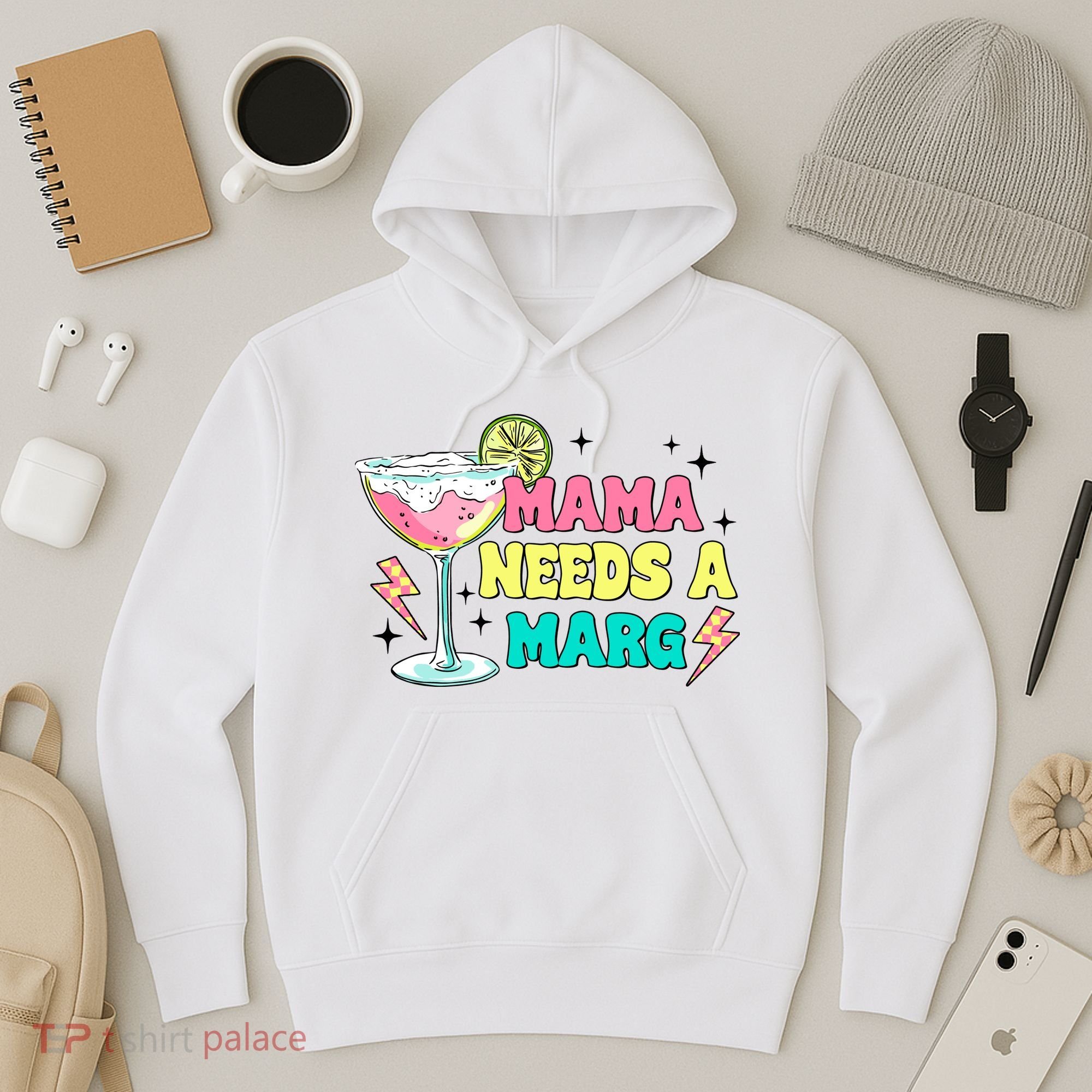 Retro Mama Needs A Marg Margarita Hoodie